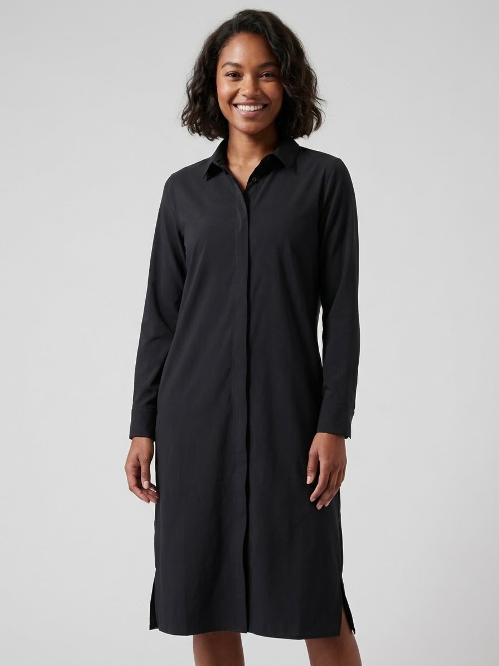 Athleta Black Dress - Long Sleeve. Size Medium. PTP is 21 1/2